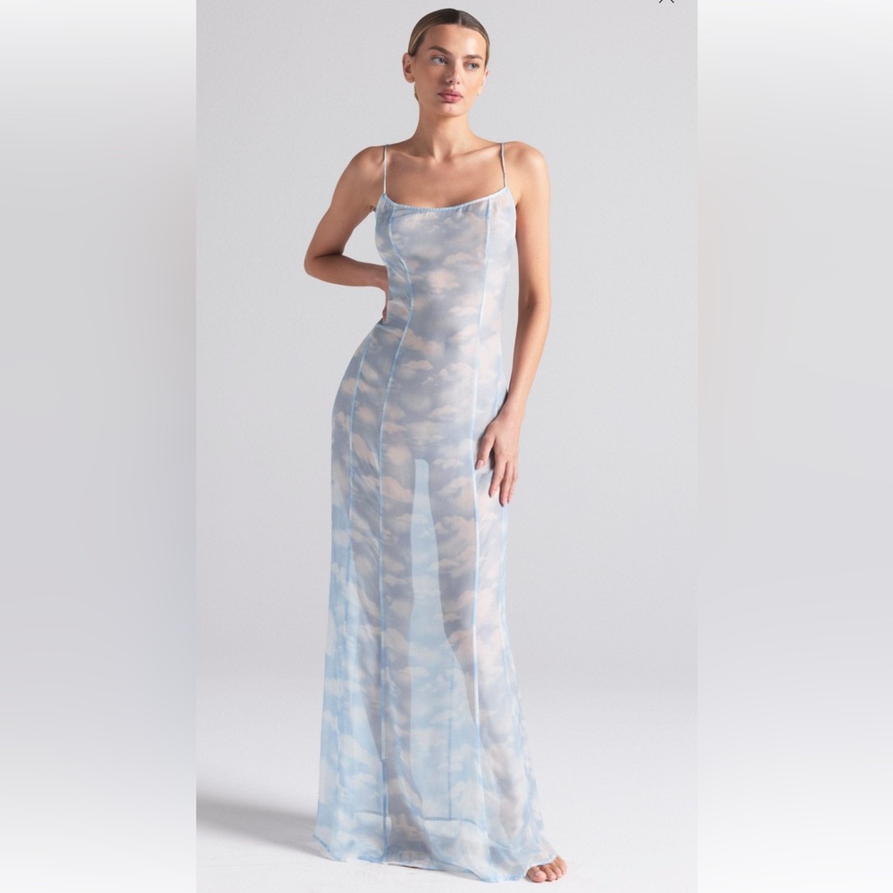 Skims NWT Romance Long Slip Dress in Onyx Sz XXSmall